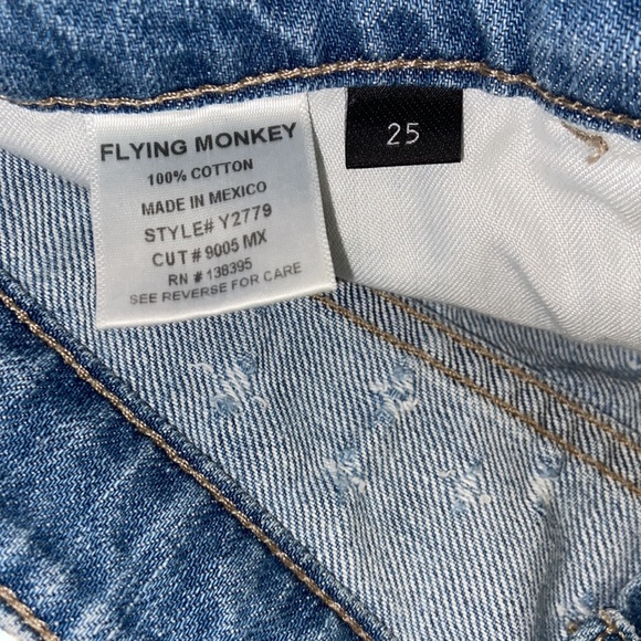 Flying Monkey Distressed Denim Mini Skirt - Picture 7 of 9